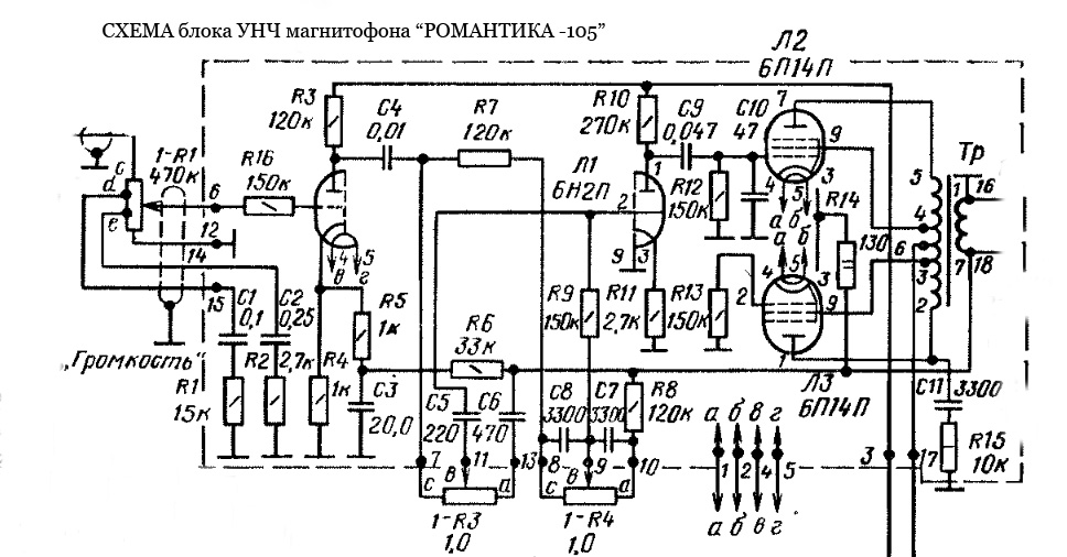 Схема советских унч